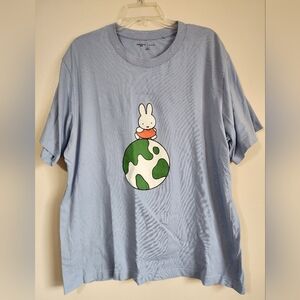 Blue  Miffy T-Shirt with Bunny and Earth Design